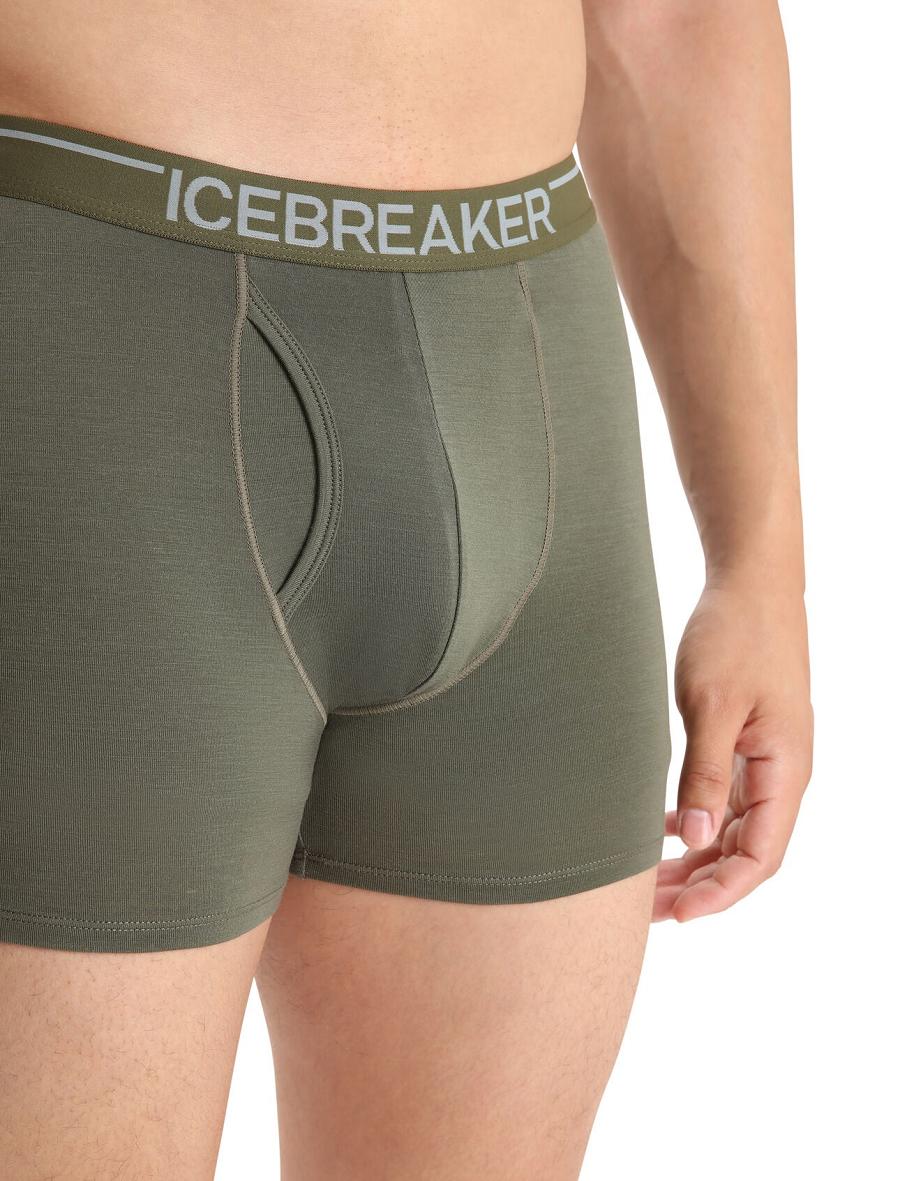 Loden Men's Icebreaker Merino Anatomica Boxers With Fly Underwear | USA 1305AHKP